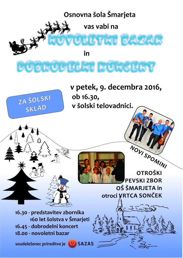 vabilo bazar in dobrodelni koncert